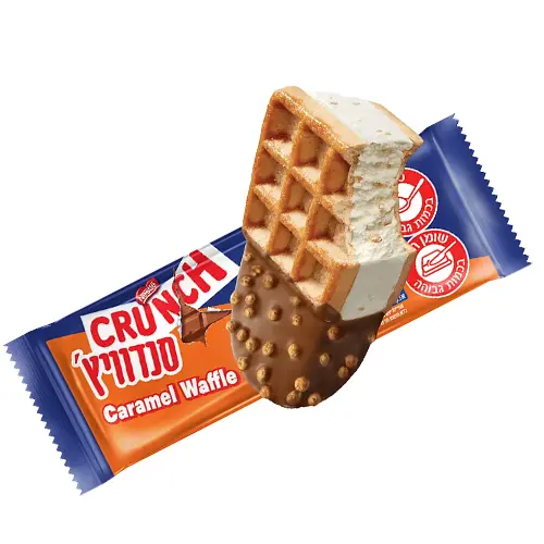 גלידות נסטלה קראנץ' סנדוויץ' וופל קרמל